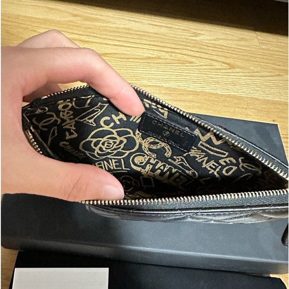💯%Authentic!Chanel Lambskin Quilted Classic Flat Wallet/Phone Pouch/Card Holder - Picture 13 of 13